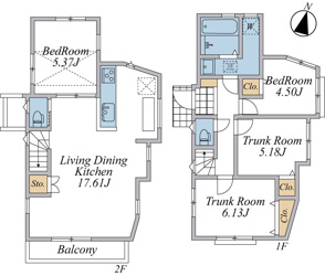 【参考プラン】 | 建物参考プラン(2LDK+2S、建物面積85.49㎡、予定価格1,500万円(税込))