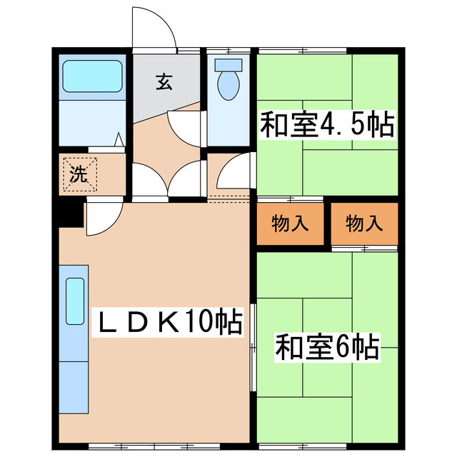 コーポ中西の間取り
