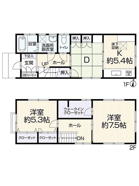 【仲介手数料無料／西区】名古屋市西区児玉1丁目4-6　再生住宅の間取り