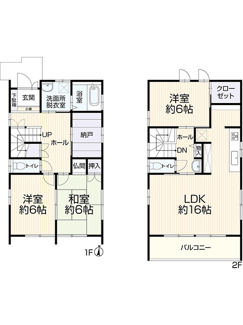 【仲介手数料無料／北区】名古屋市北区大野町4丁目20-1　再生住宅の間取り