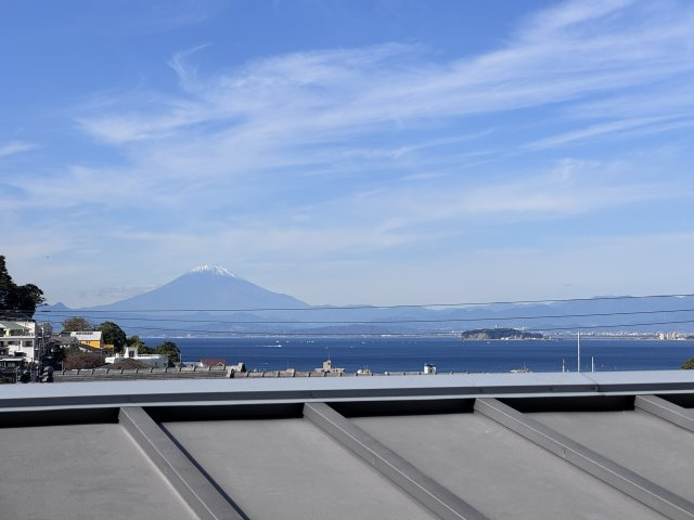 海見え！富士山・江ノ島・相模湾を臨むの展望|古家からの眺望