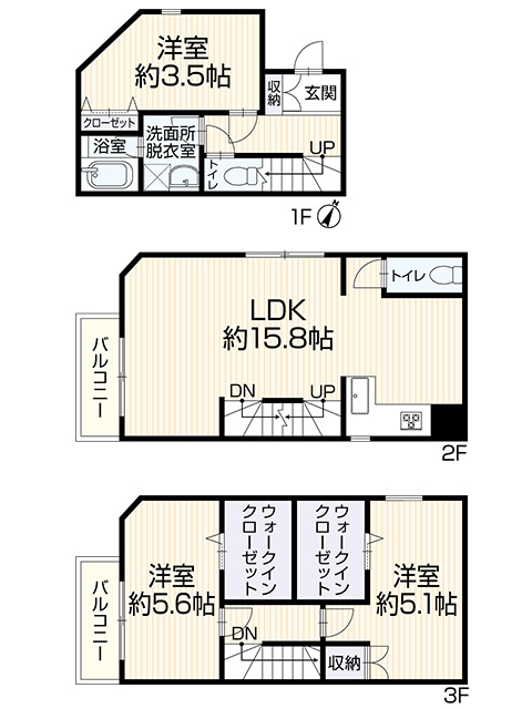 【仲介手数料無料／北区】名古屋市北区山田4丁目14-53　再生住宅の間取り