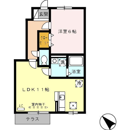 ヴィルヌープ弐番館の間取り