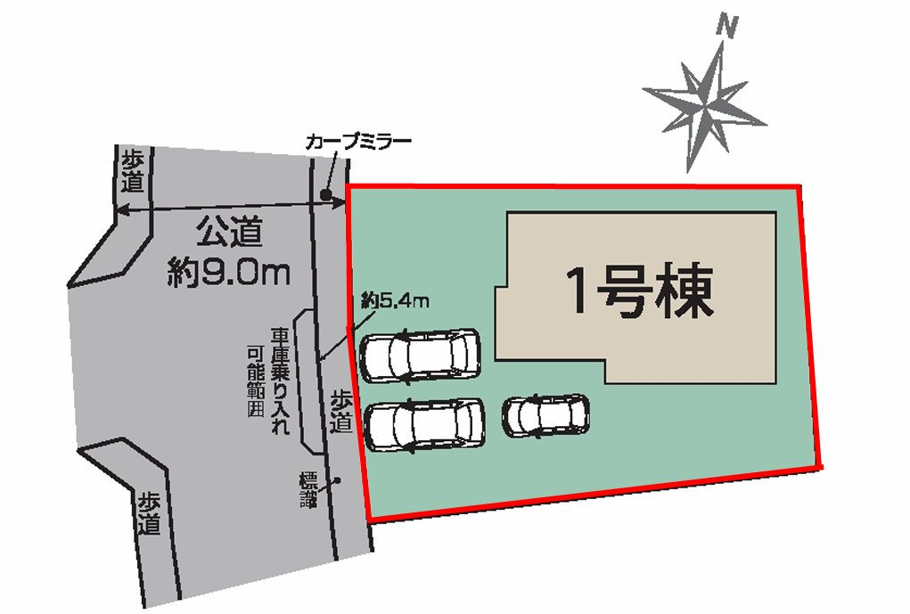 郡山市安積町南長久保2丁目　　　1号棟　　　安積第３小学校、安積第２中学区の区画図