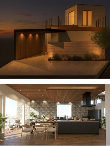 海まで9分！開放感ある眺望　建築条件なしの完成予想図|参考プラン完成予想