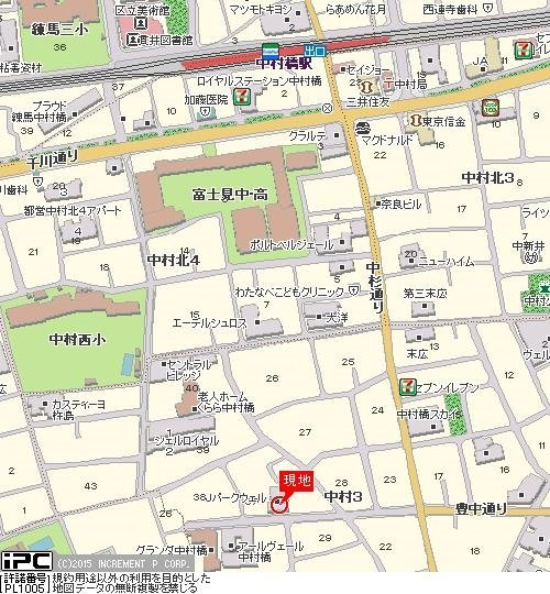 Ｊパークウェル中村橋の地図