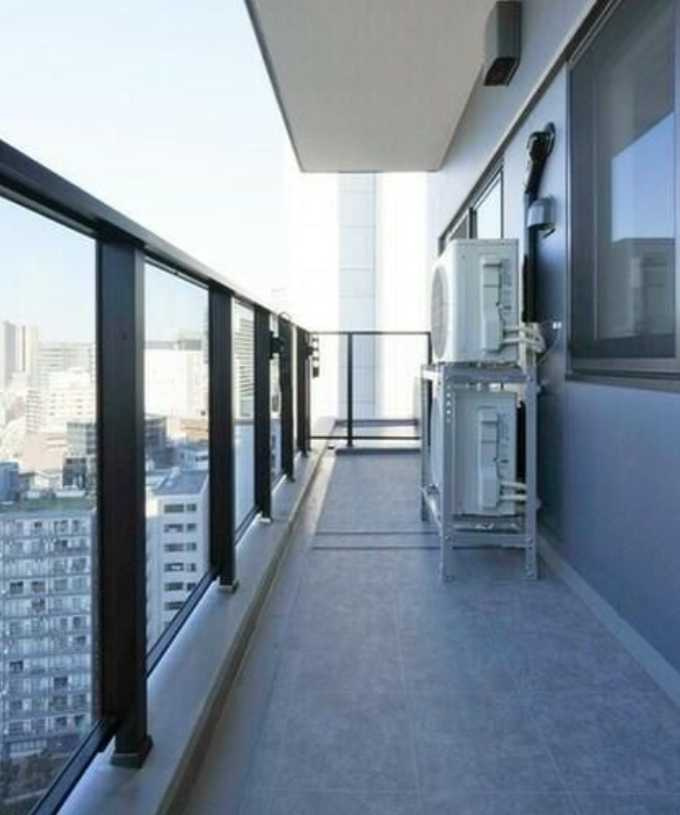 ルフォンプログレ渋谷ヒルトップ　ペット相談　ネット無料　高層階のバルコニー