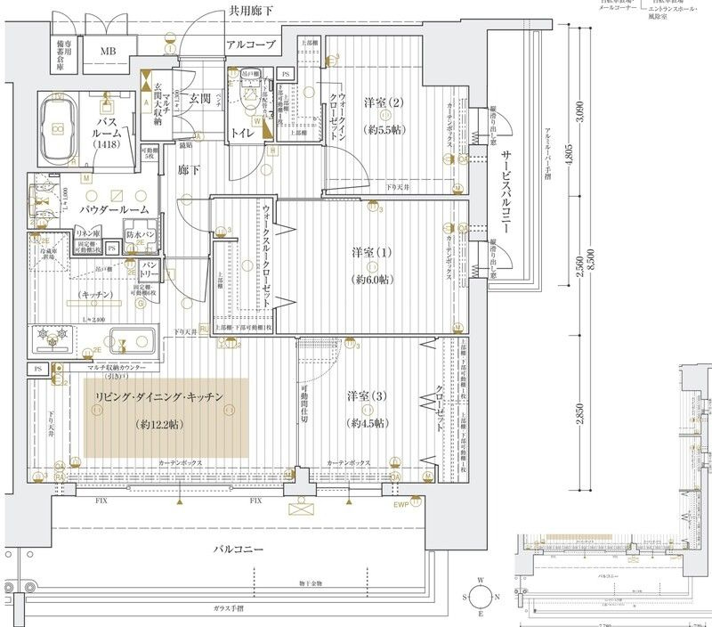 エステムコート和歌山Cityステーションフロントの間取り