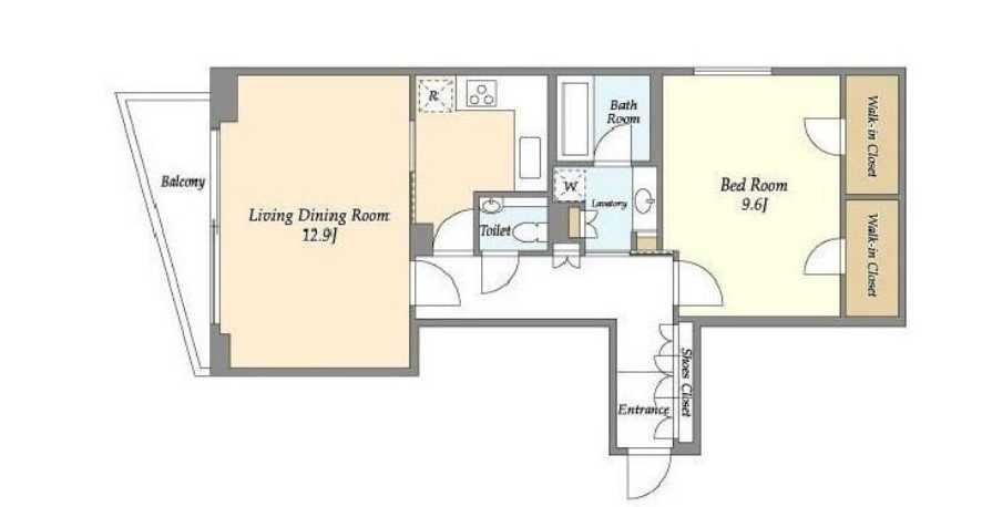 KWレジデンス桜新町　ペット相談　床暖房　礼金0の間取り
