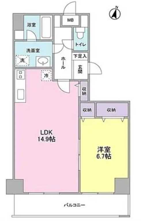 ソリッド大橋　駅近　角部屋　オートロックの間取り