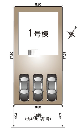 【区画図】 | 浜松市中央区葵西4丁目 新築一戸建て | 区画図です