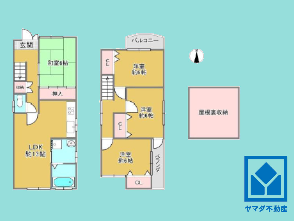 宇治市神明石塚の間取り