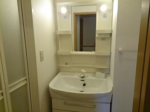 サンフローラⅢの洗面所|ゆったりとスペースのある洗面所