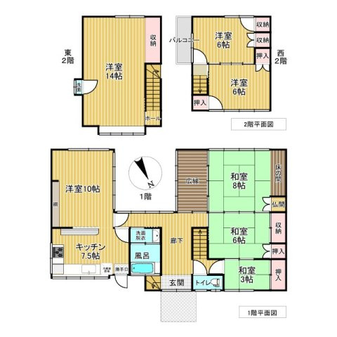 中古住宅～八女郡広川町久泉～の間取り