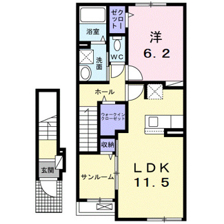 【間取り】 | プルミエール・Ｍ | 「プルミエール・Ｍ」の間取りです