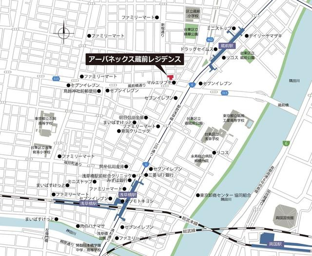 アーバネックス蔵前レジデンスの地図