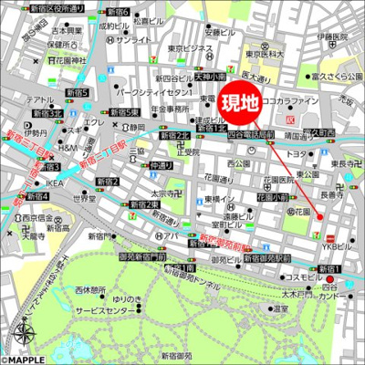 【地図】 | グローイン新宿御苑