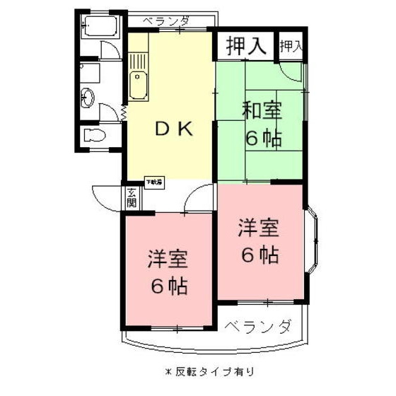 岐阜市本荘のアパートの間取り