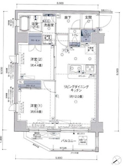 【間取り】 | パレ・ド・ルピナス南千住