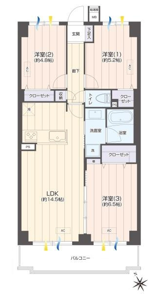 サンライズ鶴見北寺尾1の間取り