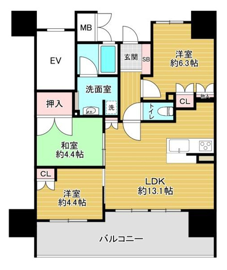 【間取り】 | ロジュマン守口