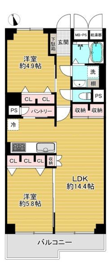 【間取り】 | 高殿コーポ