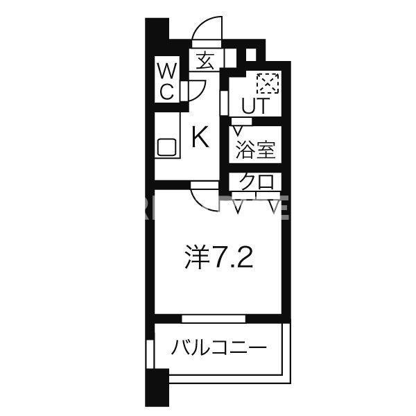 一宮市本町２丁目の賃貸マンションの居間・リビング