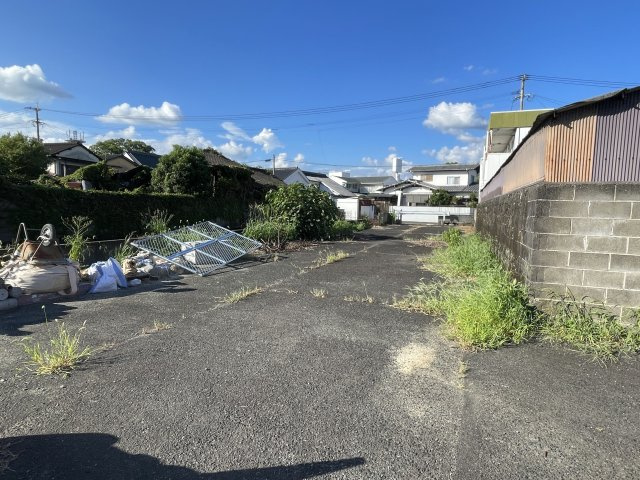 朝倉甘木　売り土地の前面道路含む現地写真|前面道路含む現地写真です