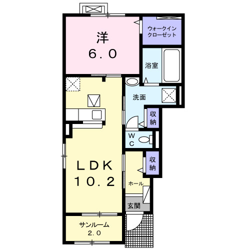 イルシュアＢの間取り