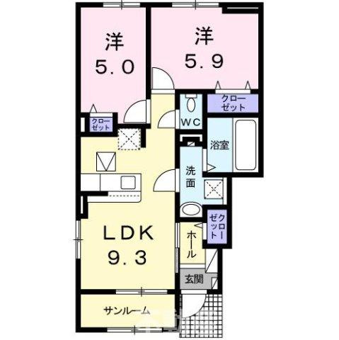 ベラ　ルーチェ　Ａの間取り