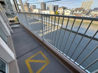 【バルコニー】 | エメラルドマンション第2箱崎、A棟☆仲介手数料半額☆