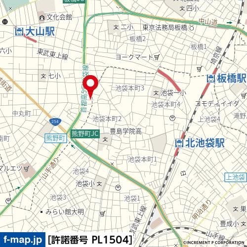 スカイコート板橋の地図