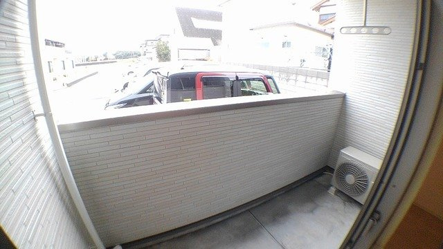 ラックフィールドＢのバルコニー|陽当たり良好なバルコニーです