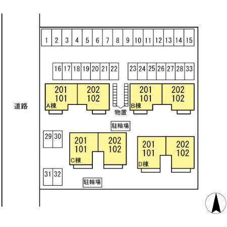 グレースフィールド　Ｂの区画図