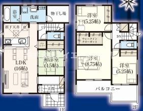 ★★うるま市石川4期-2号棟の間取り