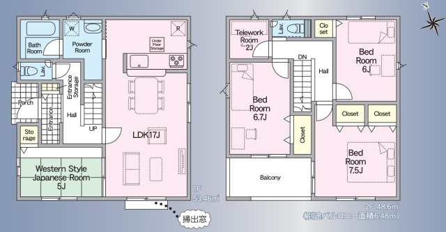 【間取り】 | 福岡市南区弥永1丁目第14　1号棟（全1棟）【仲介手数料無料・0円】 | 平日、土日祝日もお好きな日時にご見学可能です。お気軽にお問合せ下さい。