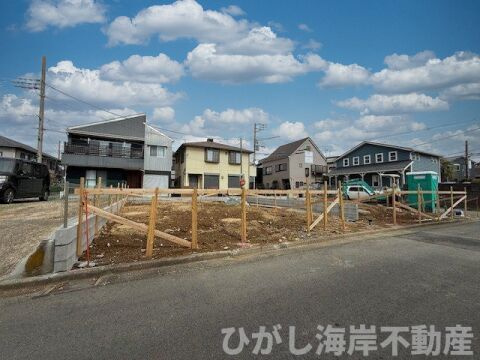 中郡大磯町大磯　新築戸建　全２棟の外観|3月6日撮影　建築中　現地外観