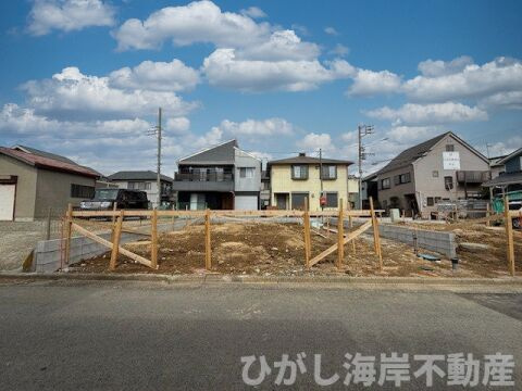 中郡大磯町大磯　新築戸建　全２棟の外観|3月6日撮影　建築中　現地外観