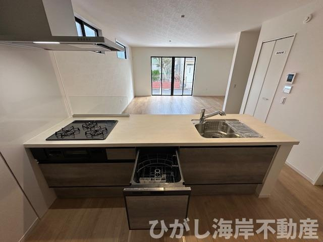 藤沢市片瀬４丁目　新築戸建　全３棟のキッチン|食洗機付きシステムキッチン