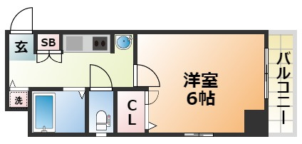 プレサンス神戸裁判所前の間取り