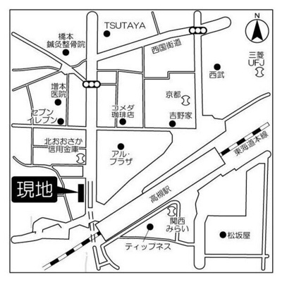 【地図】 | ロジュマン高槻ステーションフロント