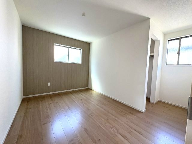 【寝室】 | 福岡市東区三苫2丁目6期7期・平屋　4号棟（全5棟）【仲介手数料無料・0円】 | 現地写真。主寝室です。