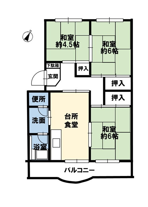 ローレルハイツ北神戸 四号棟の間取り|間取図