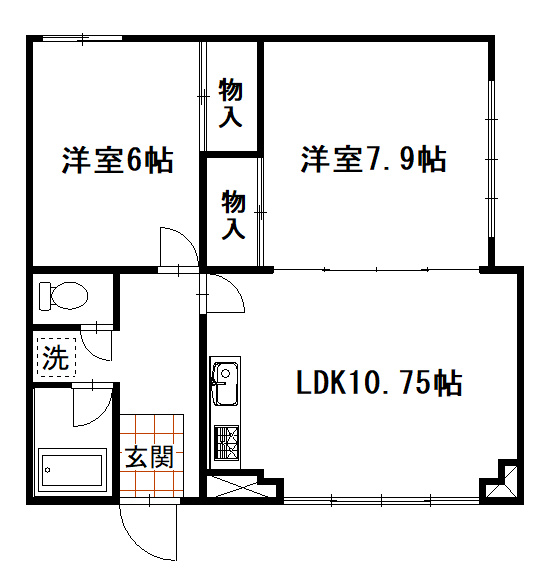 コーポ江花の間取り
