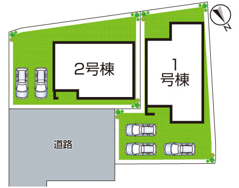 桜井市三輪　第10期　新築一戸建ての区画図|全2区画