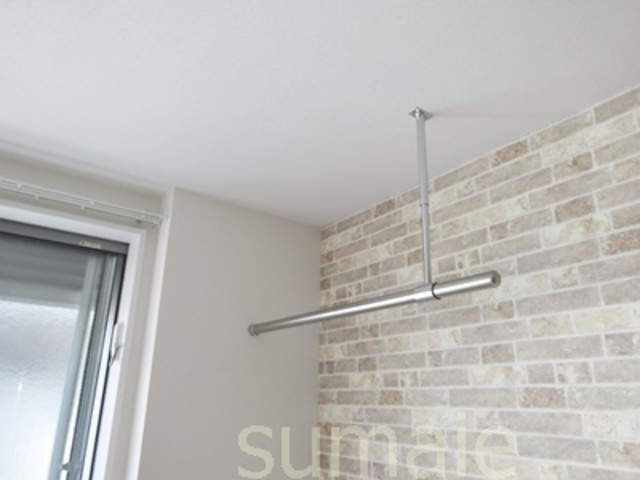 駒込スクエアの寝室|室内物干しあります☆