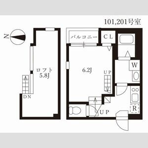 ハーモニーテラス河岸町Ⅱ　名古屋市賃貸　仲介手数料無料の間取り