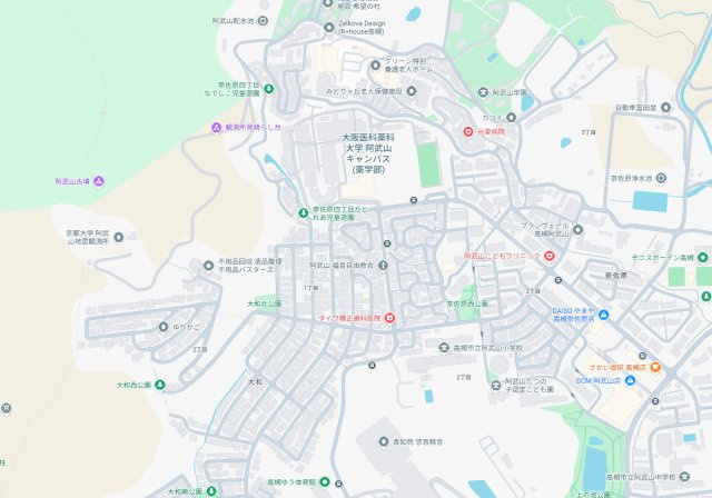 高槻市大和　新築一戸建ての地図