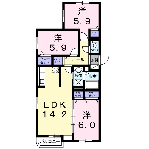 【間取り】 | ブリーゼ９２０