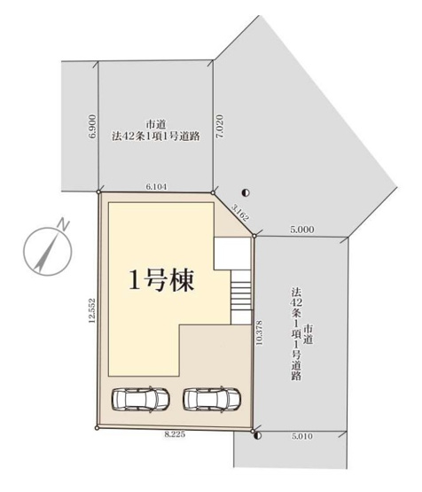 【区画図】 | 福岡市東区香椎5丁目　1号棟（全1棟）【仲介手数料無料・0円】 | 区画図です。